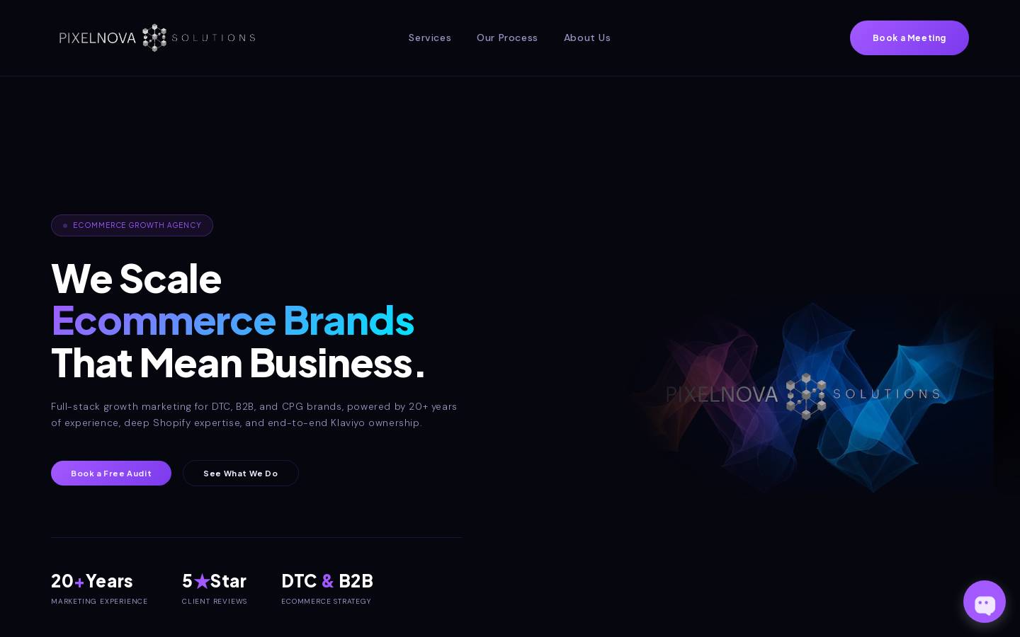 pixelnovasolutions.com homepage screenshot