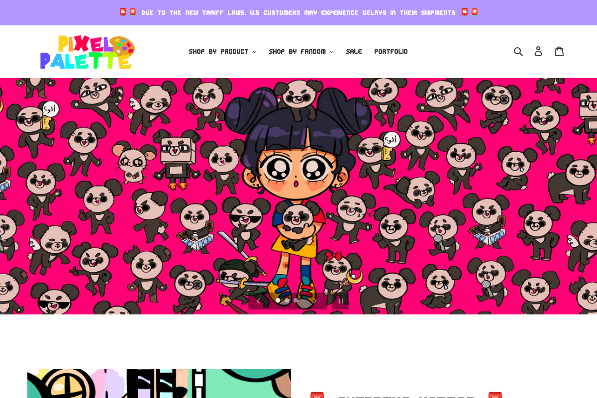 pixelpalette.ca homepage screenshot