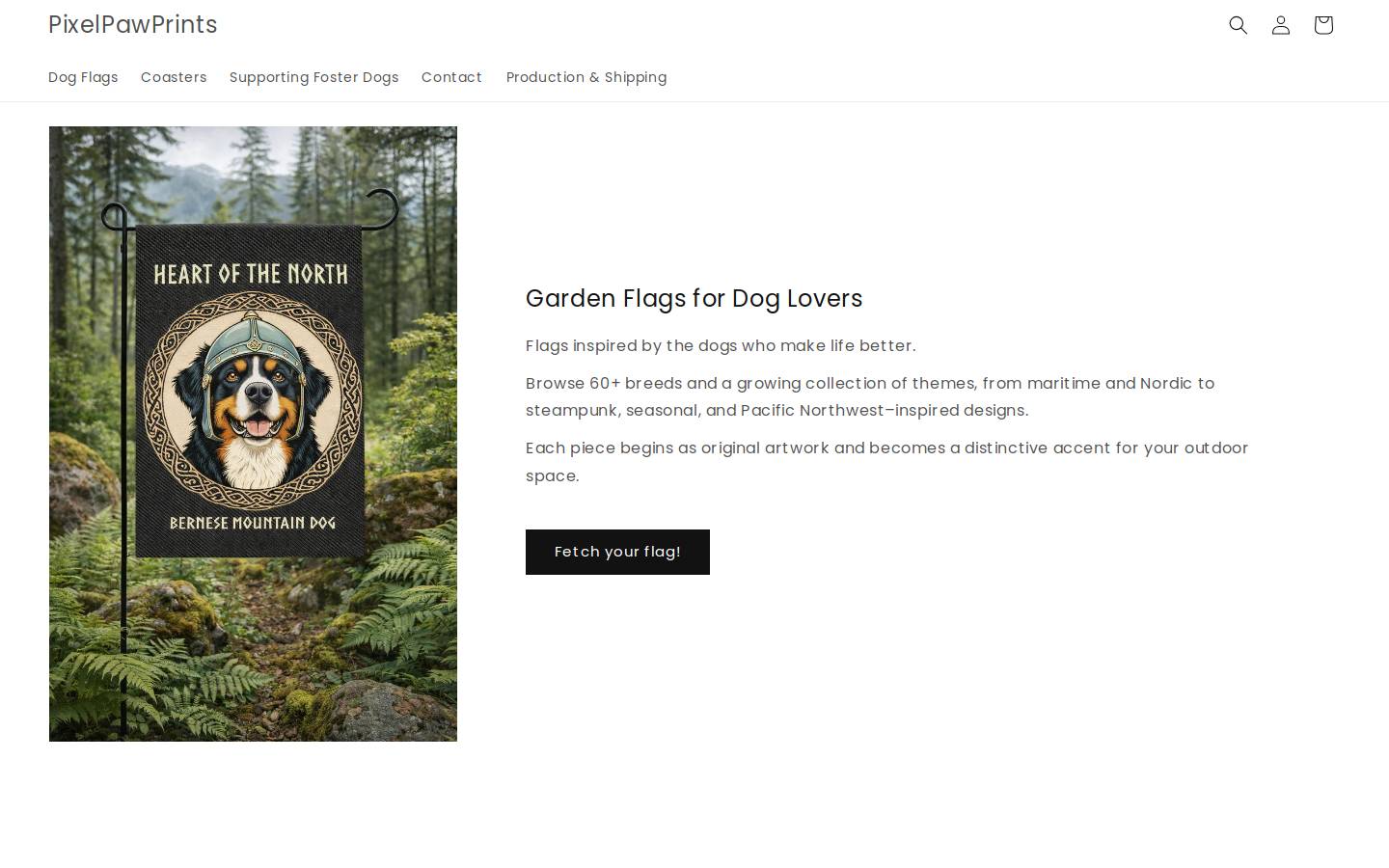 pixelpawprints.com homepage screenshot