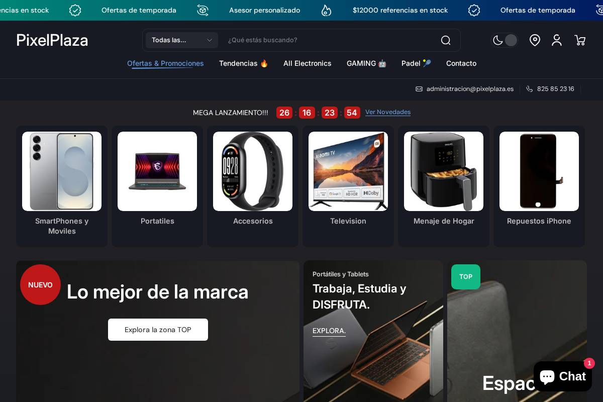 pixelplaza.es homepage screenshot