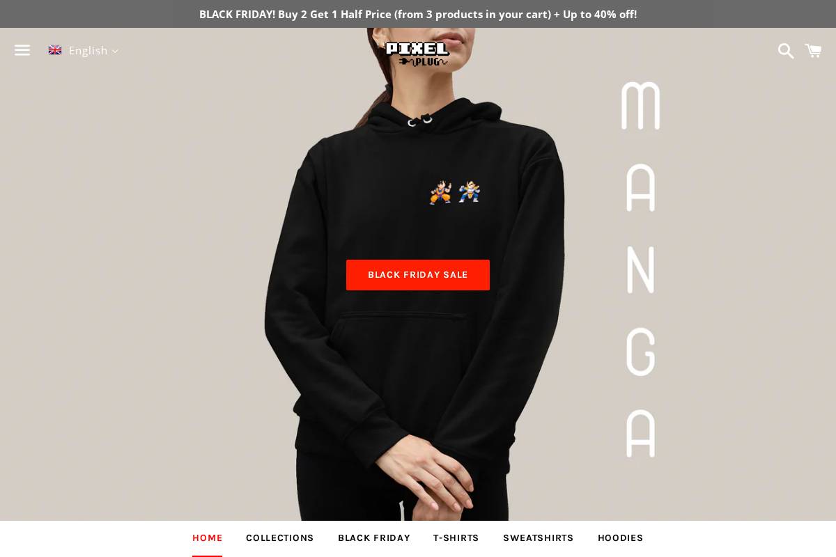 pixelplugstore.com homepage screenshot