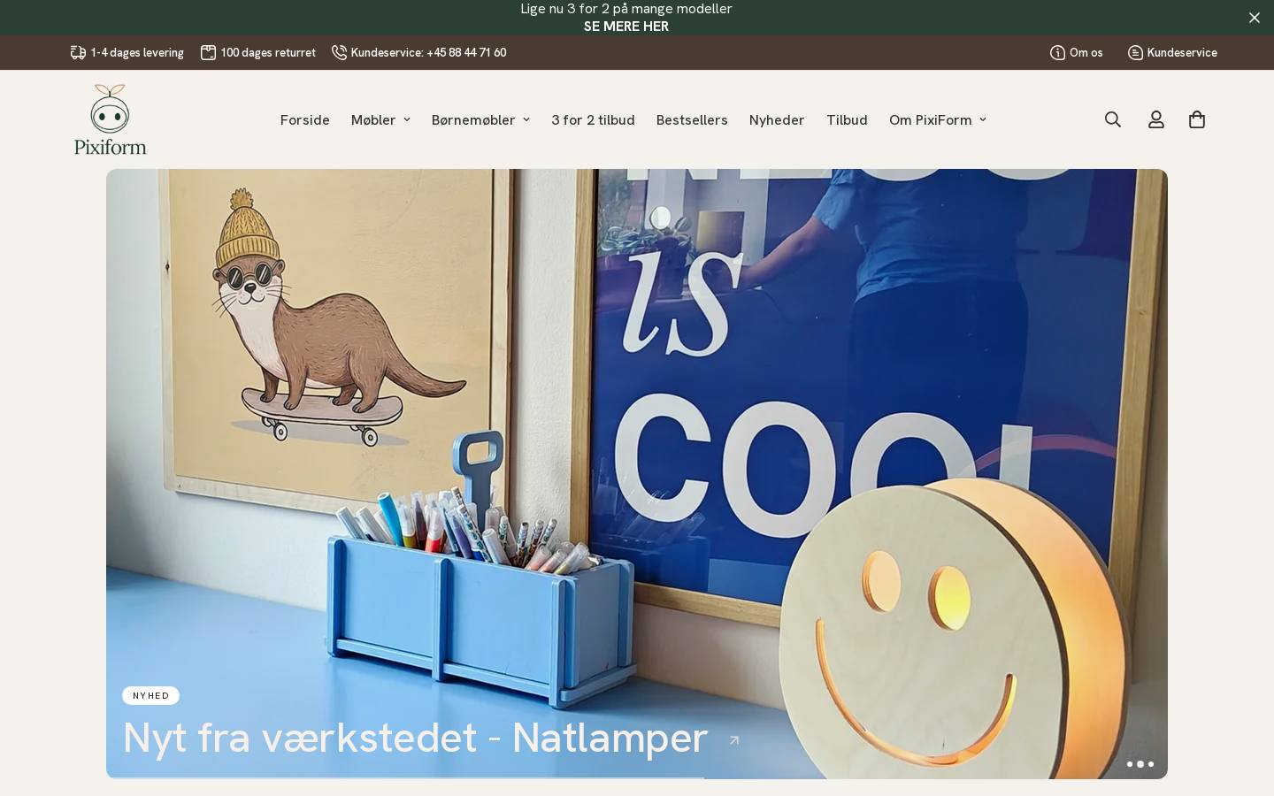 Pixiform homepage screenshot