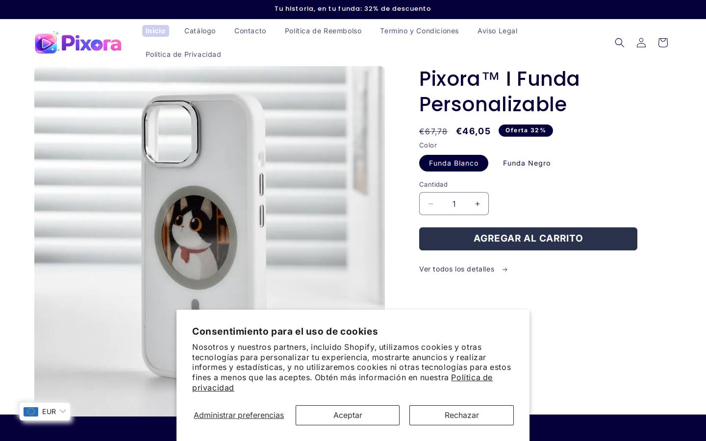 pixorastore.shop homepage screenshot