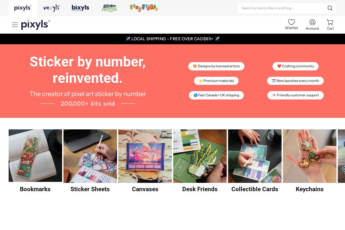 Pixyls homepage screenshot