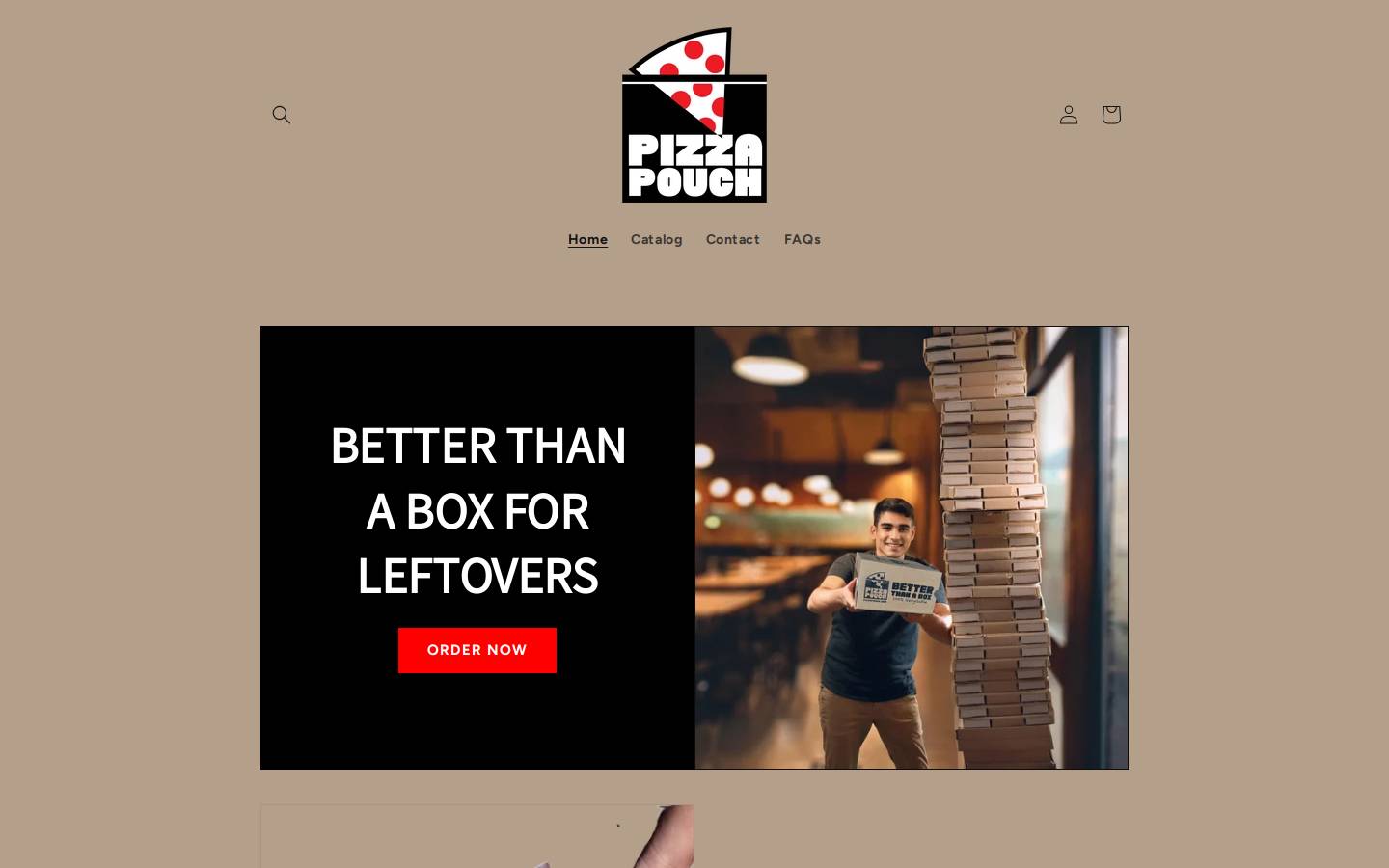 pizzapouch.com homepage screenshot