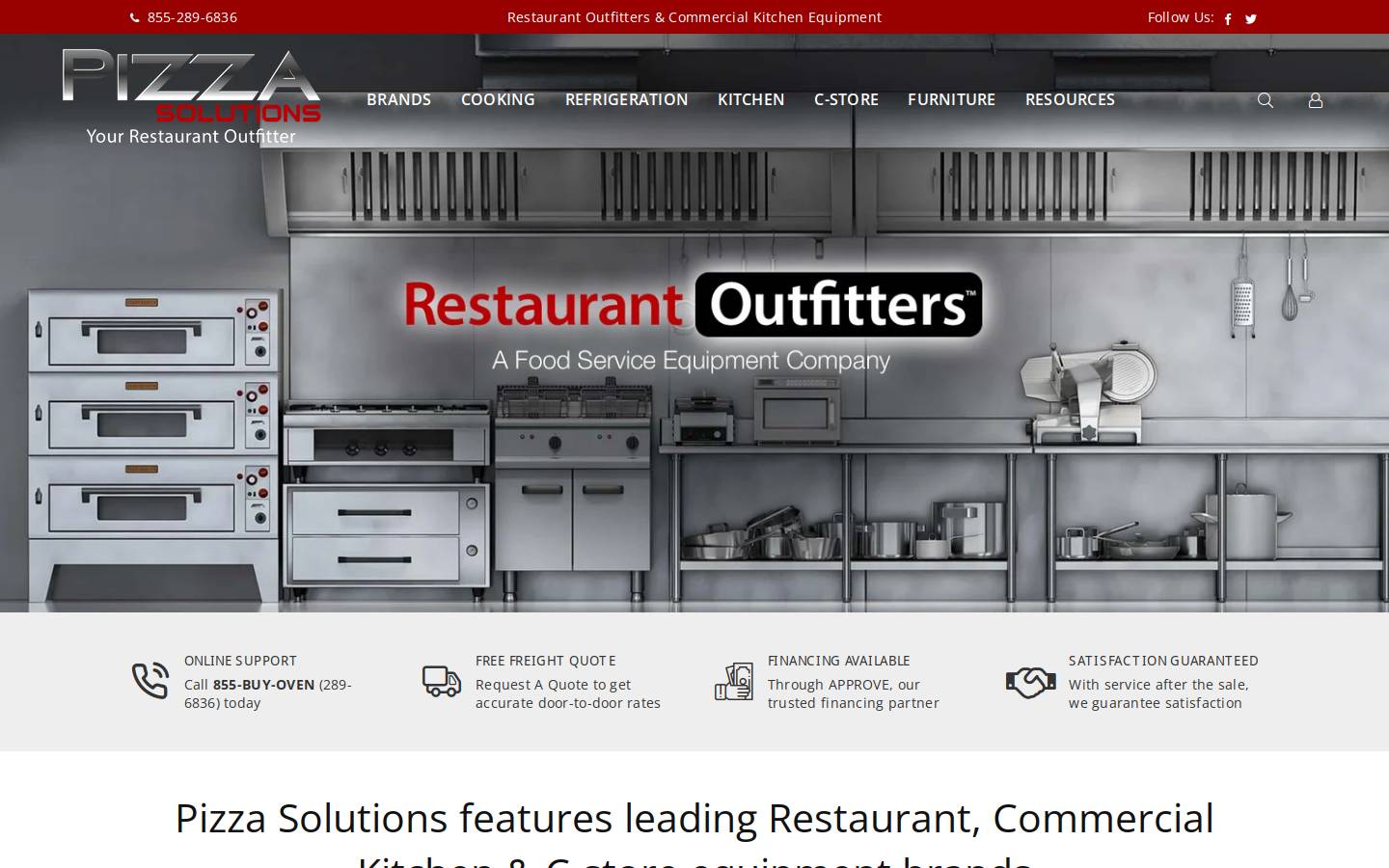 pizzasolution.com homepage screenshot