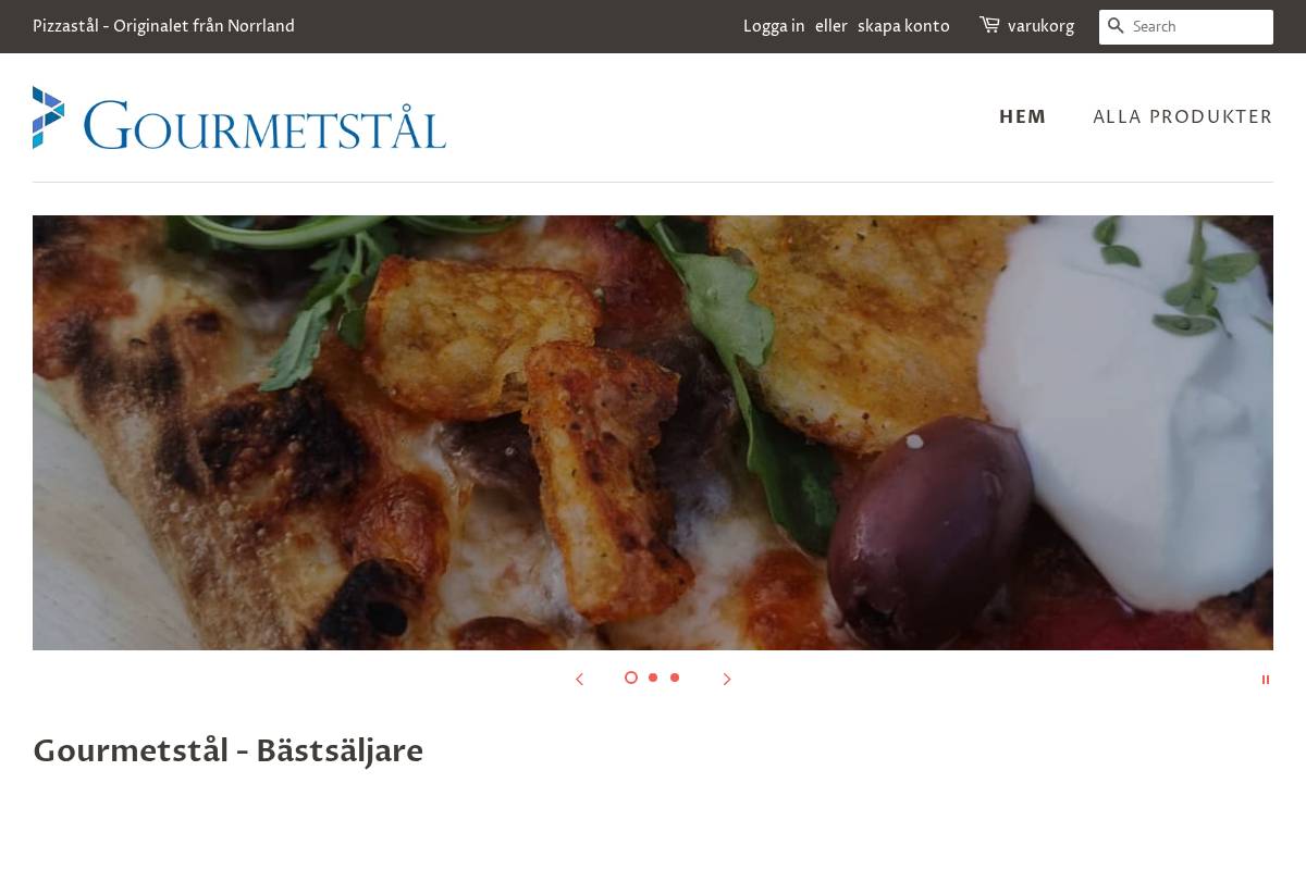 pizzastal.se homepage screenshot