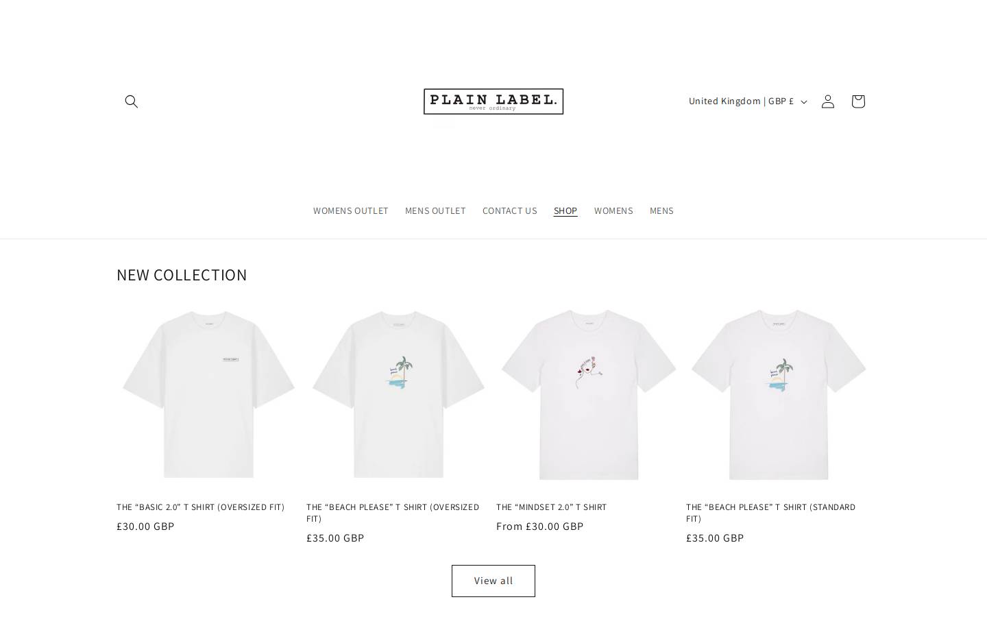 plainlabel.co.uk homepage screenshot