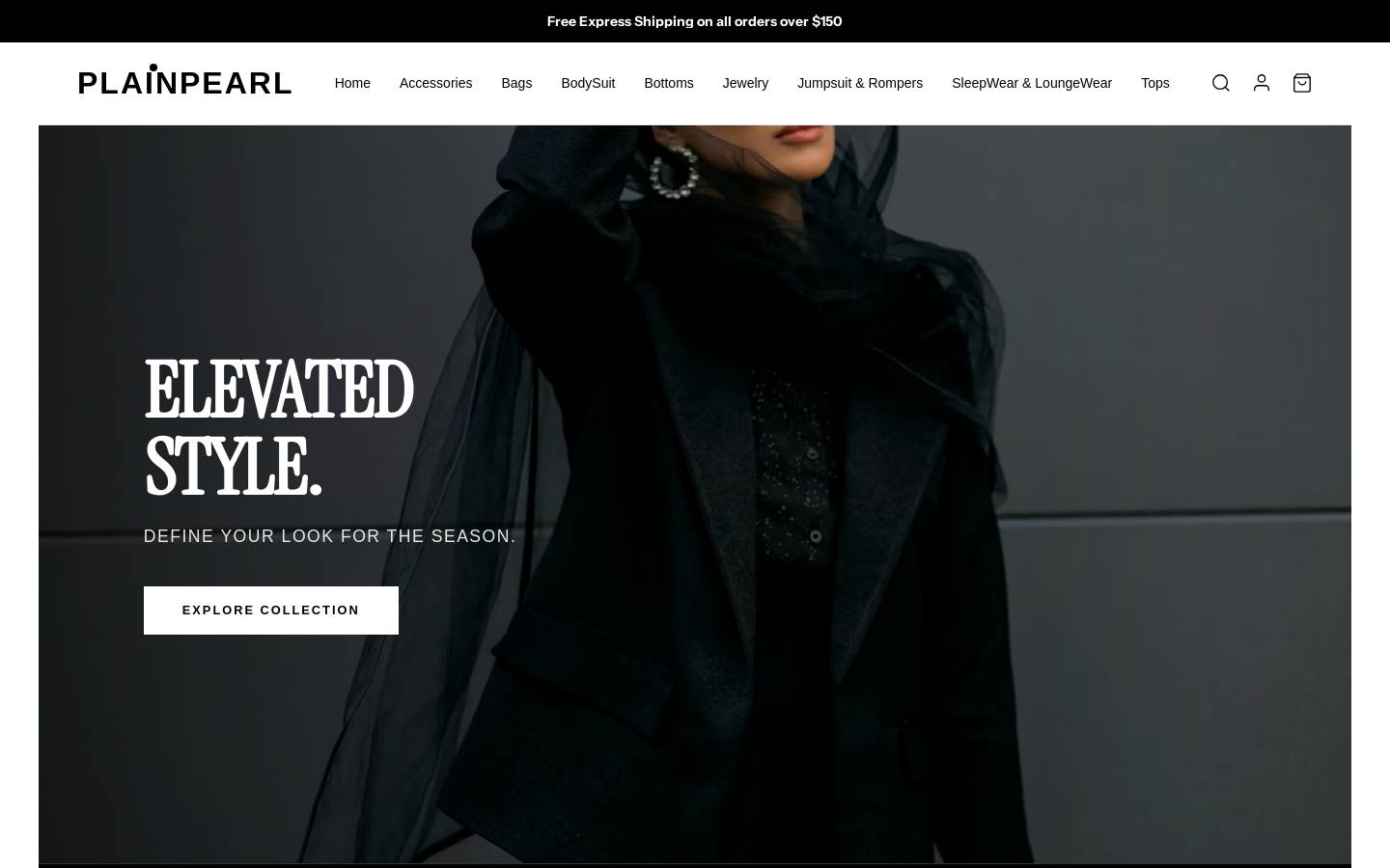 plainpearl.com homepage screenshot