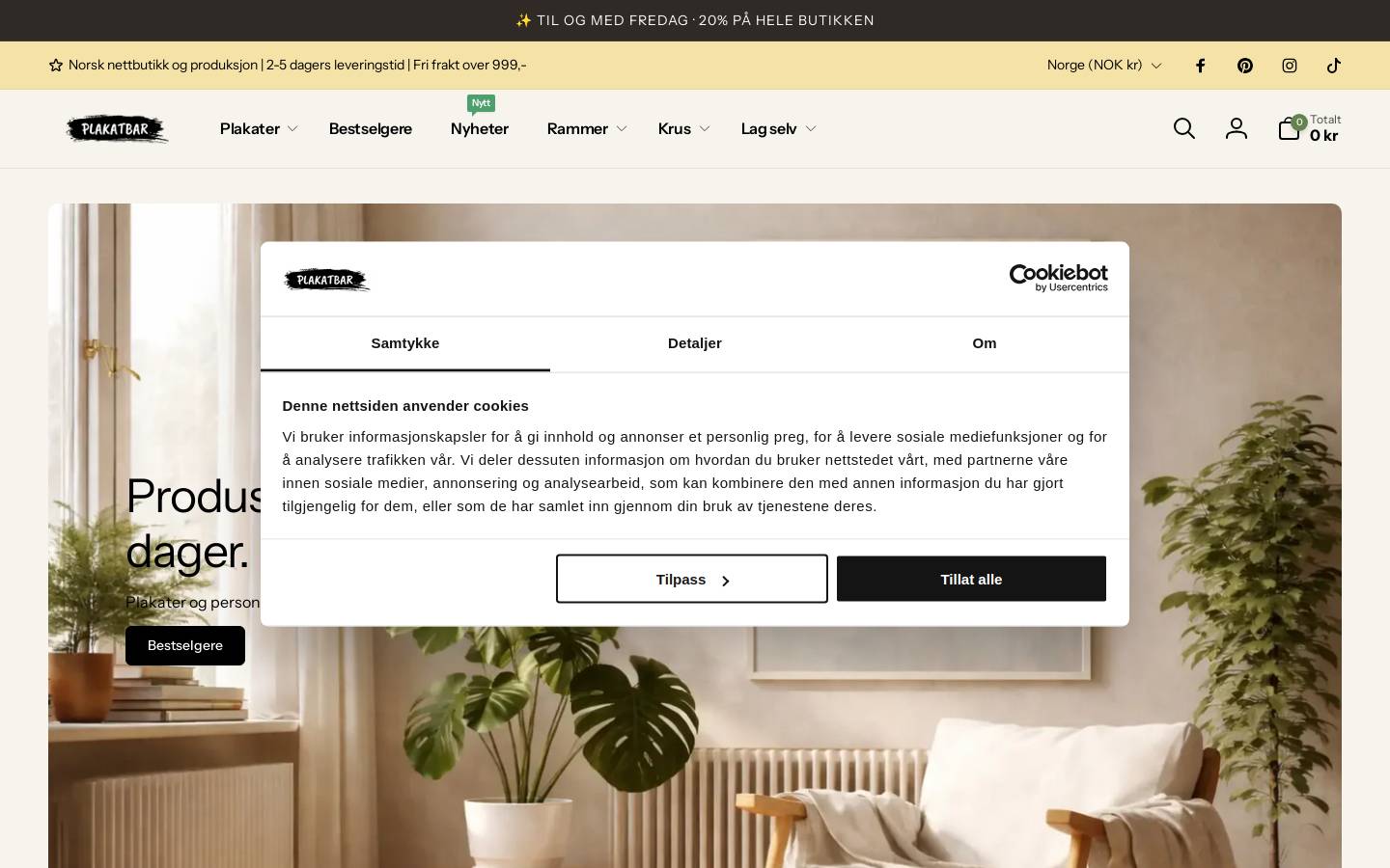 Plakatbar homepage screenshot