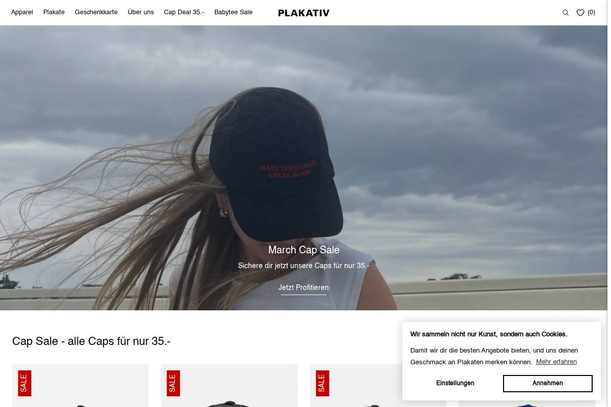 plakativ.store homepage screenshot