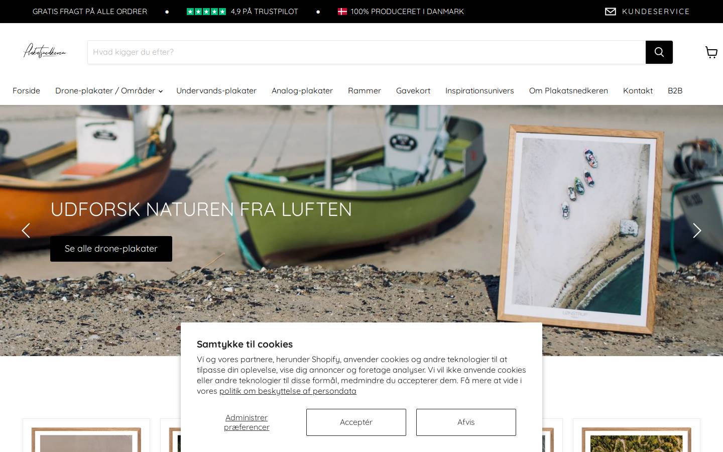 Plakatsnedkeren homepage screenshot
