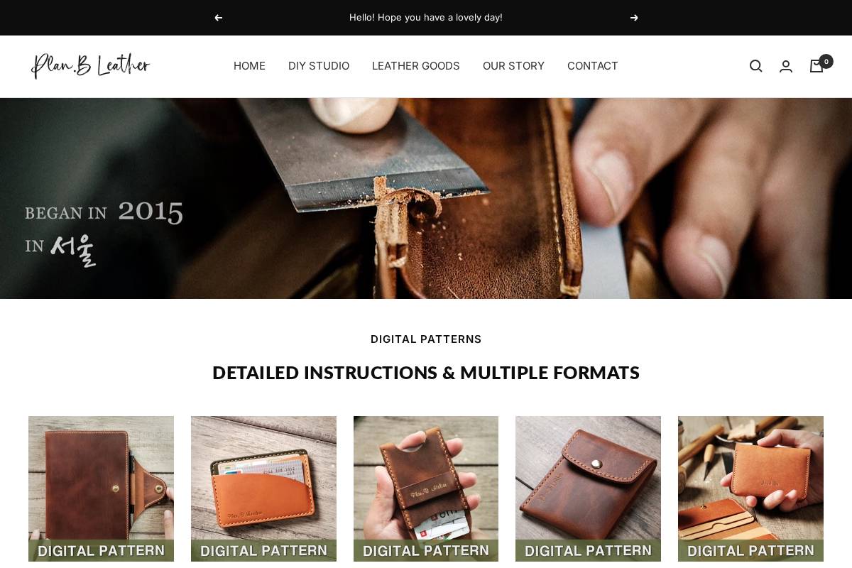 planbleather.com homepage screenshot