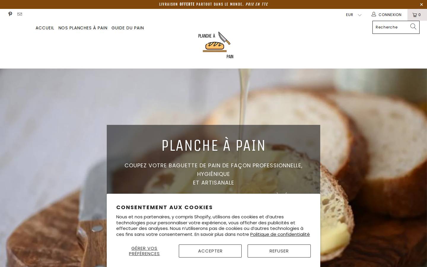planche-a-pain.com homepage screenshot