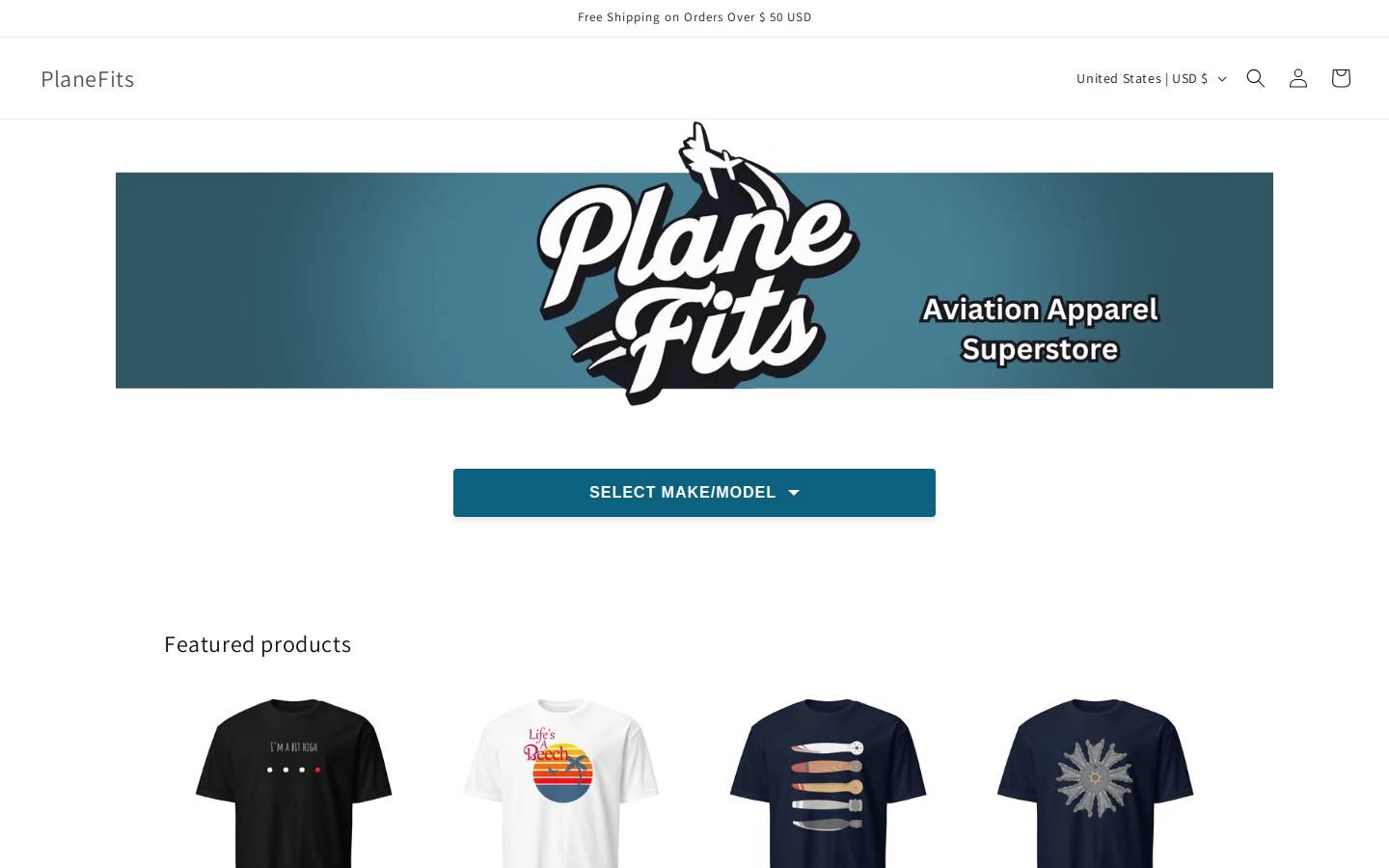 planefits.com homepage screenshot