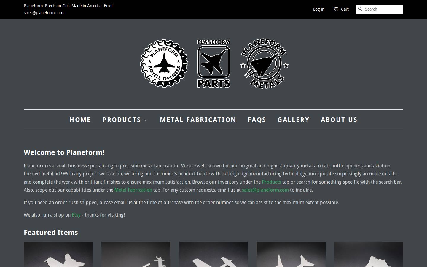 planeformusa.com homepage screenshot