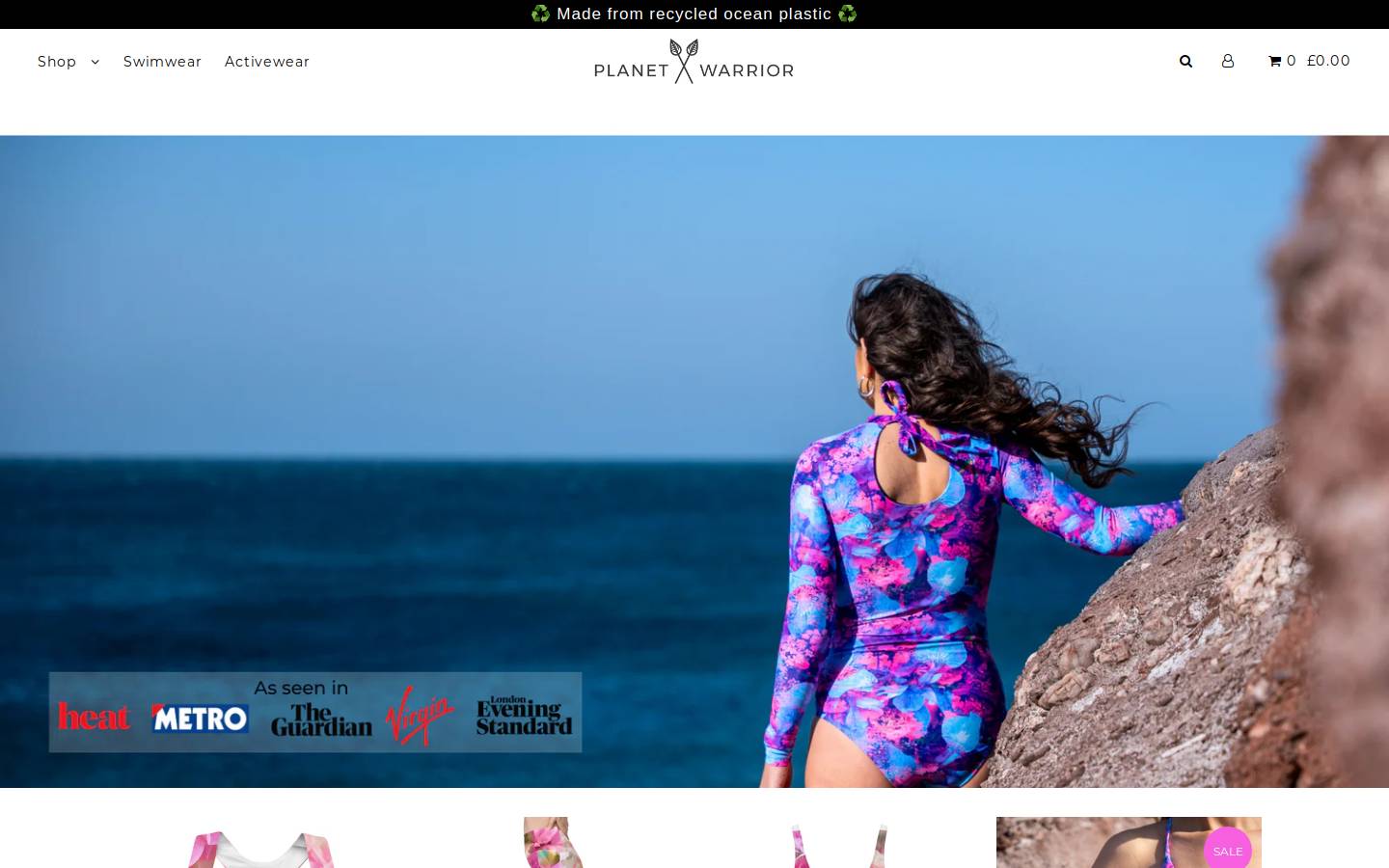 Planet Warrior homepage screenshot