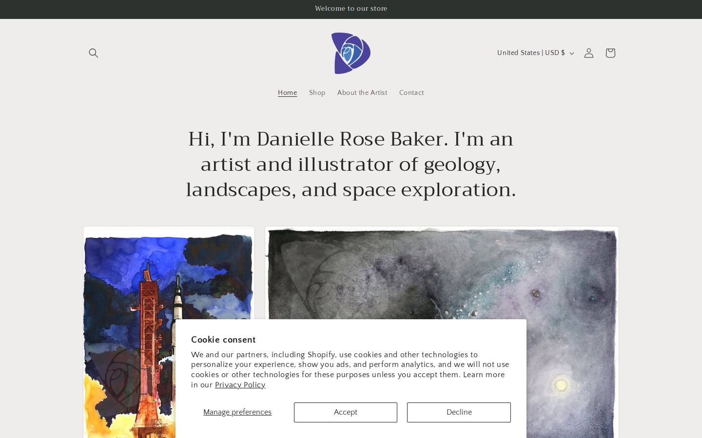 planetaryartist.com homepage screenshot
