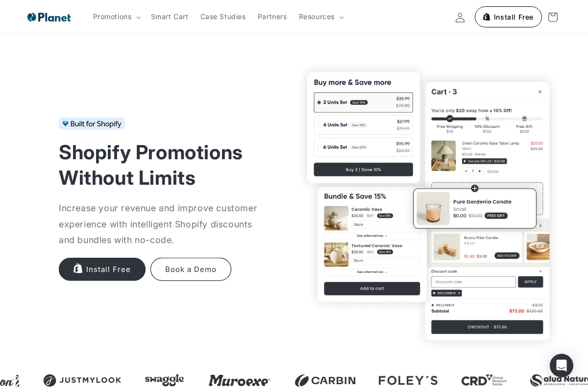 Planet Demo homepage screenshot