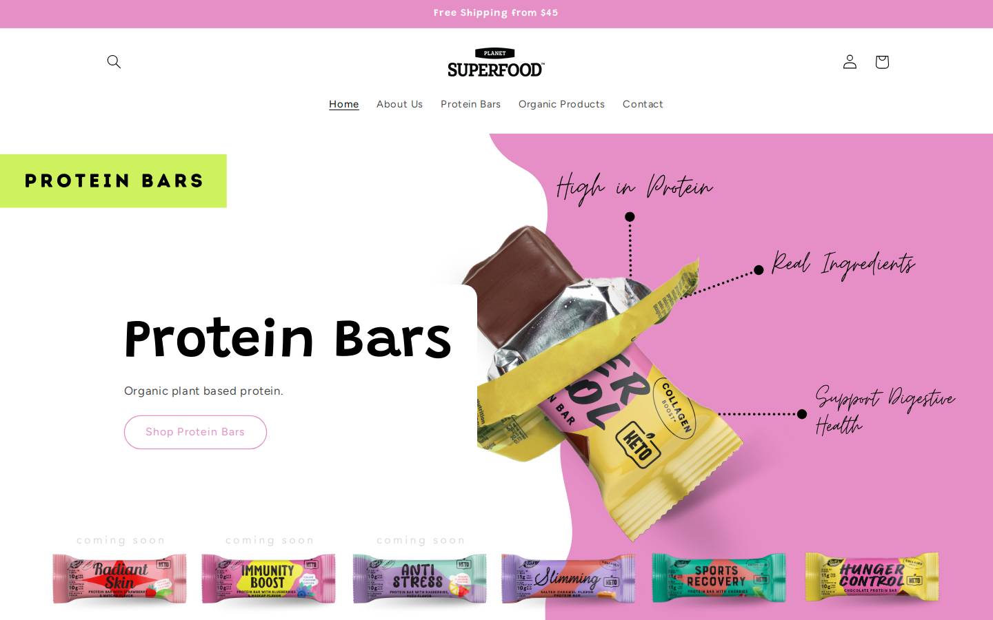 planetsuperfood.com homepage screenshot