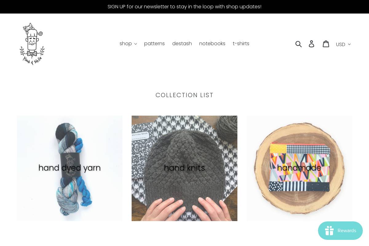 plankandstella.com homepage screenshot