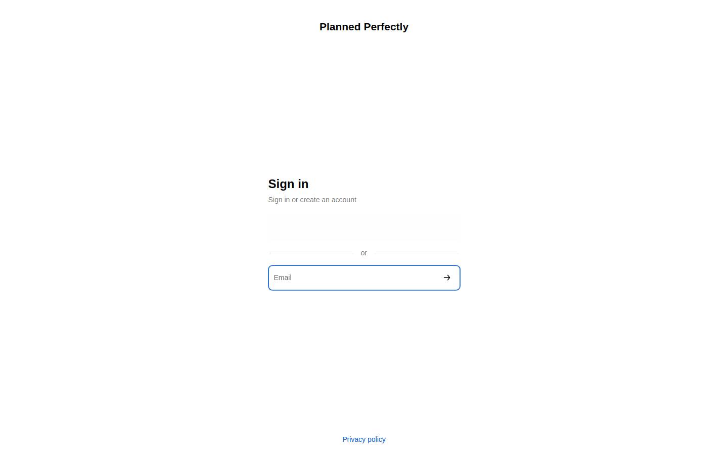 plannedperfectly.co.uk homepage screenshot