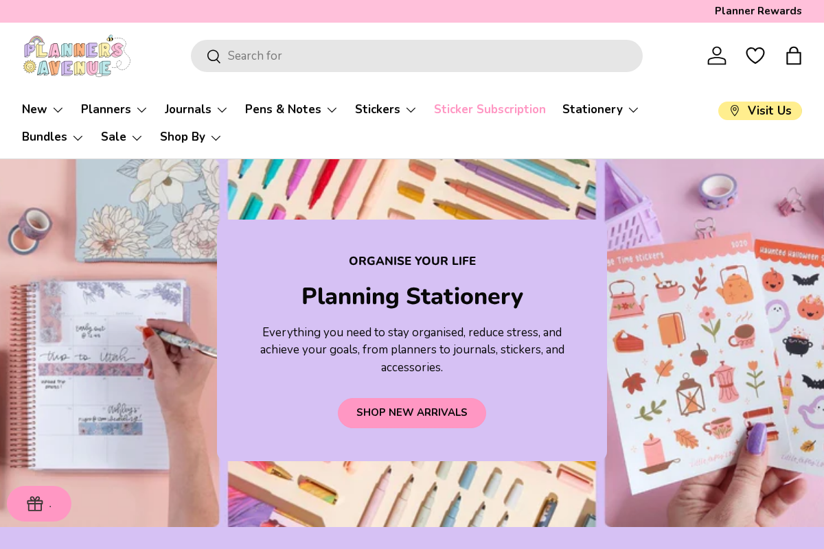 Planners Avenue homepage screenshot