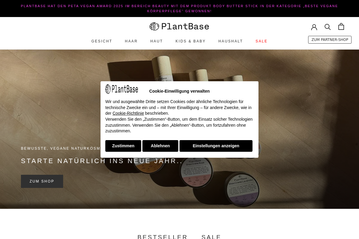 Plantbase homepage screenshot