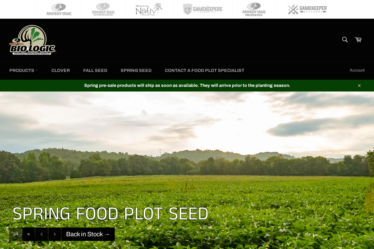 BioLogic homepage screenshot