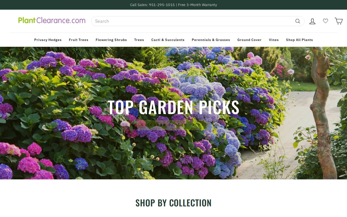 Plantclearance homepage screenshot