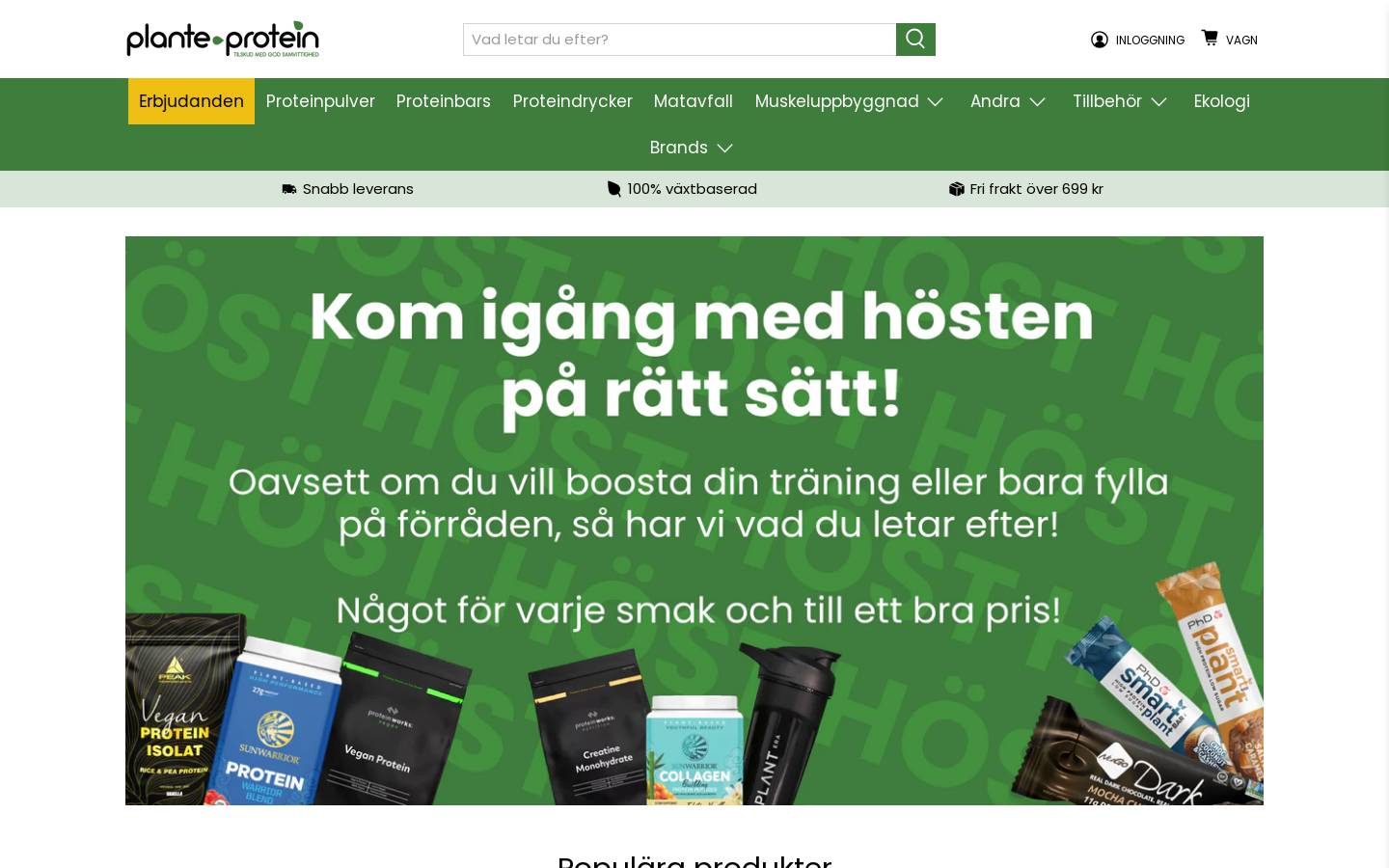 plante-protein.se homepage screenshot