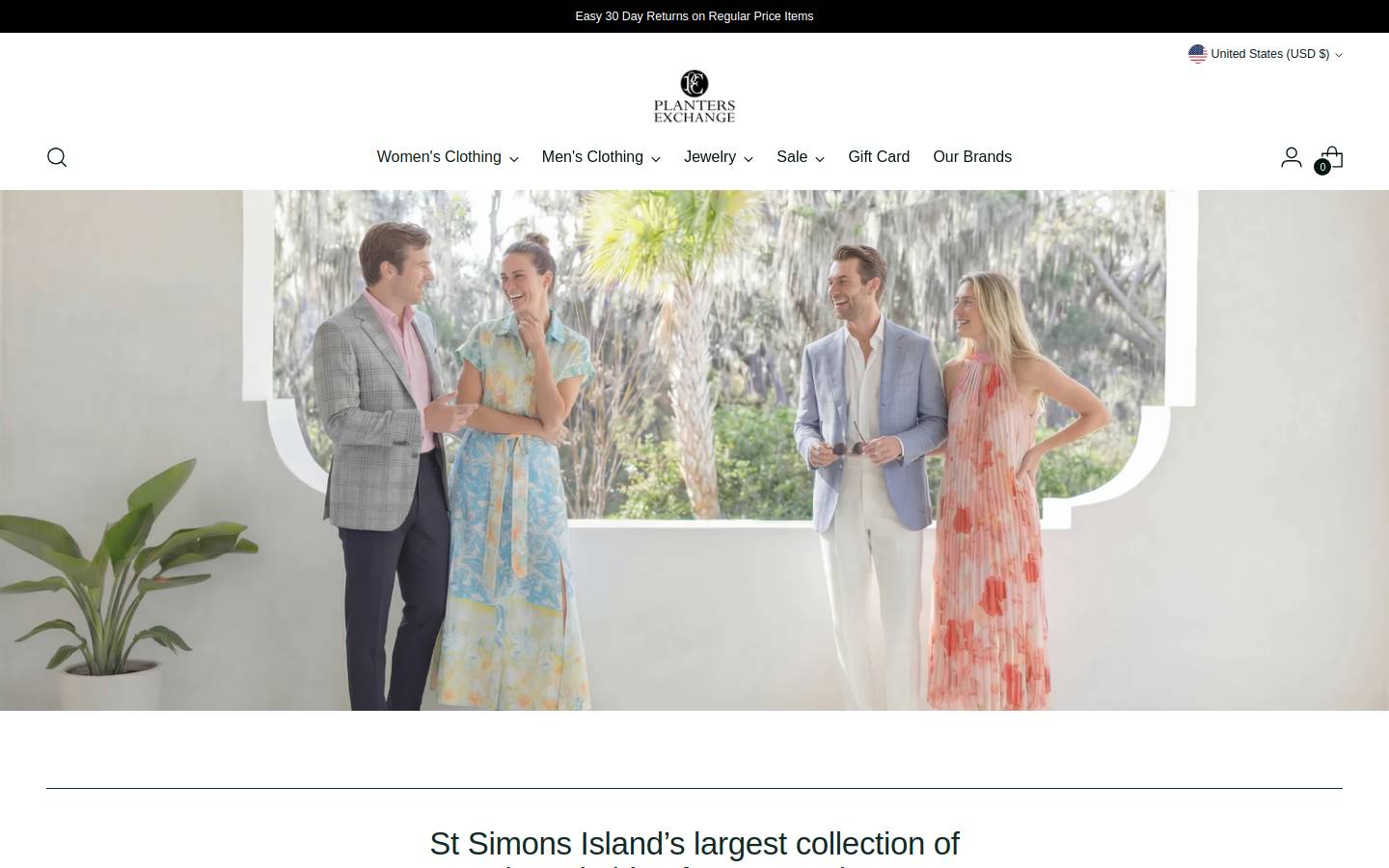 plantersexchange.com homepage screenshot
