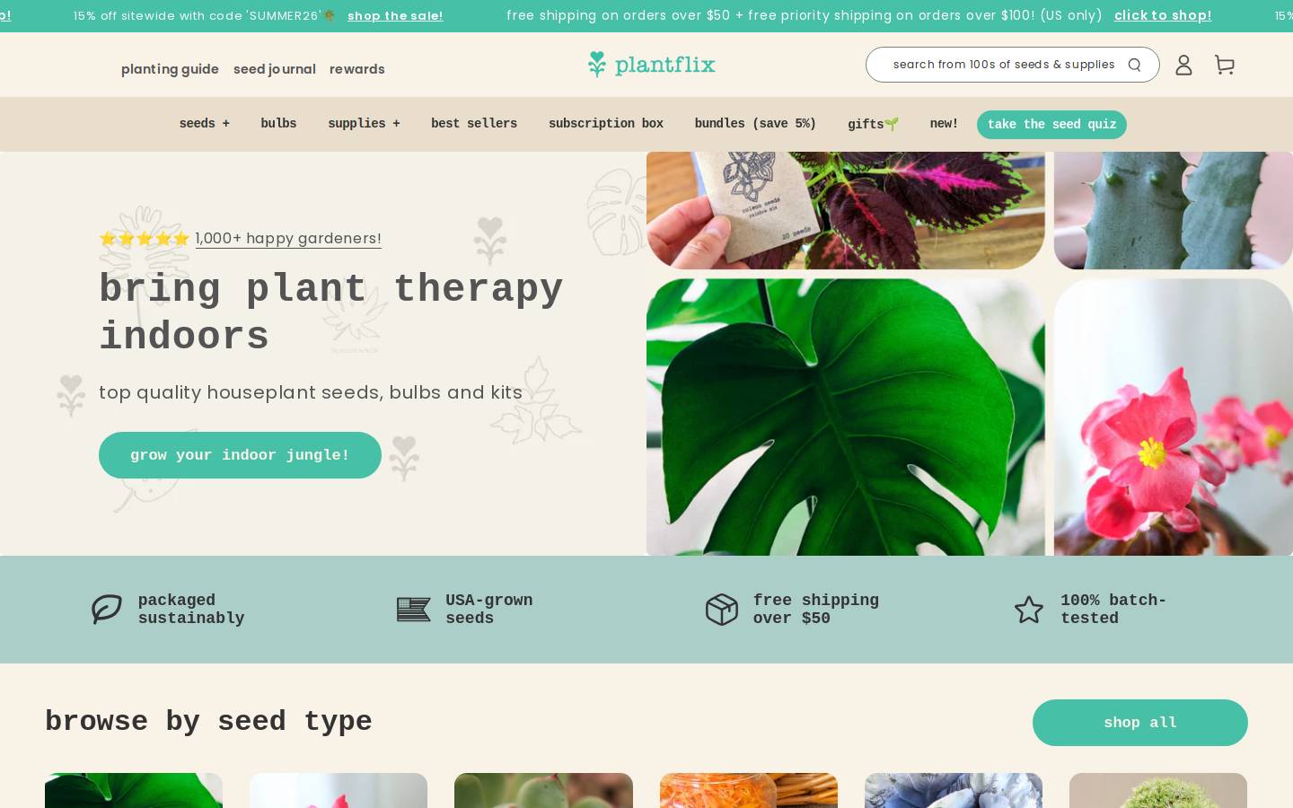 plantflix.com homepage screenshot