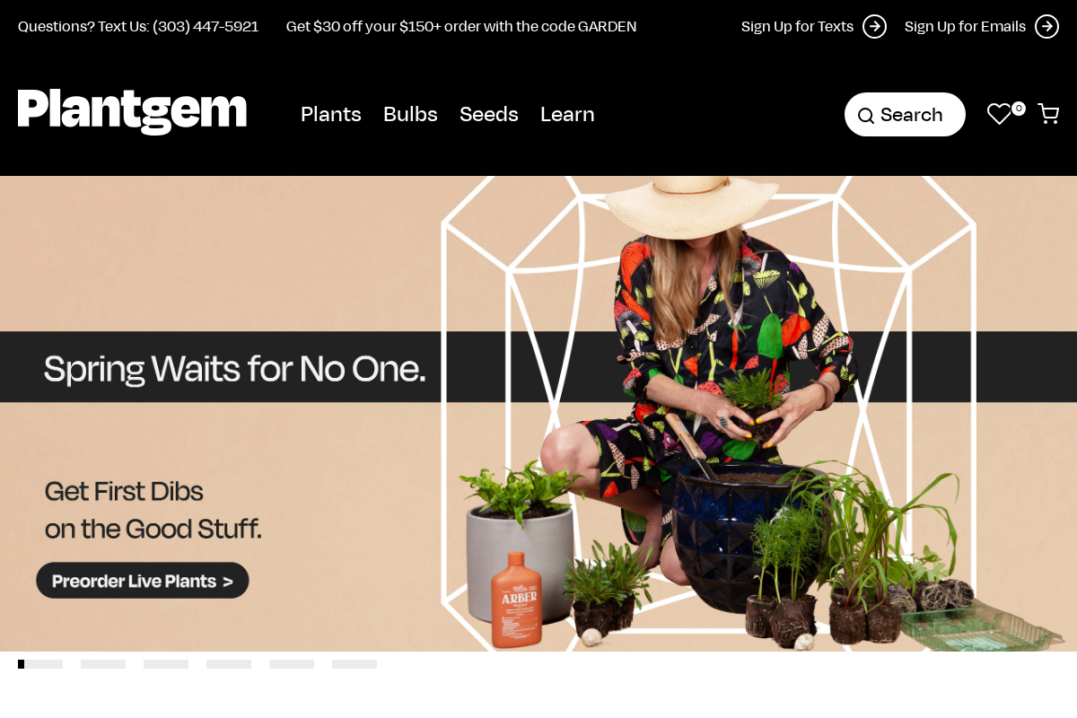 plantgem.com homepage screenshot