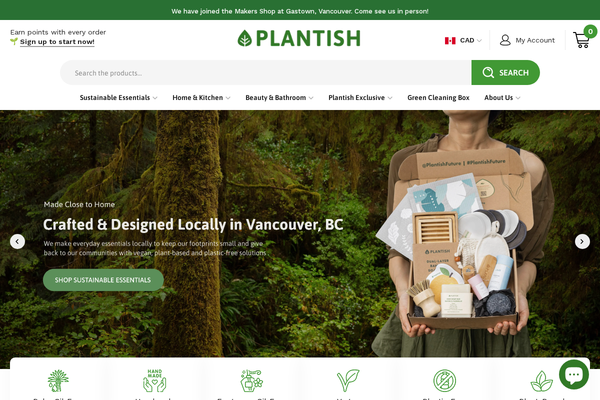 Plantish homepage screenshot