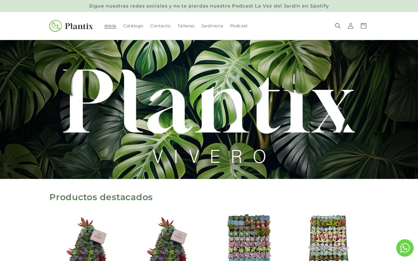 plantixvivero.com homepage screenshot