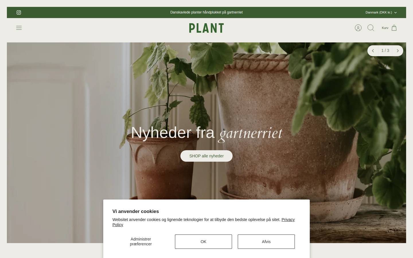 Plant København homepage screenshot