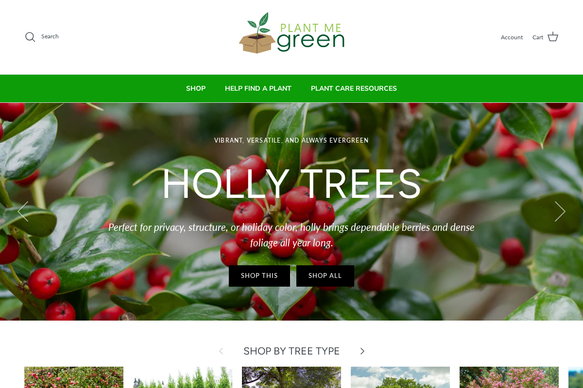 plantmegreen.com homepage screenshot