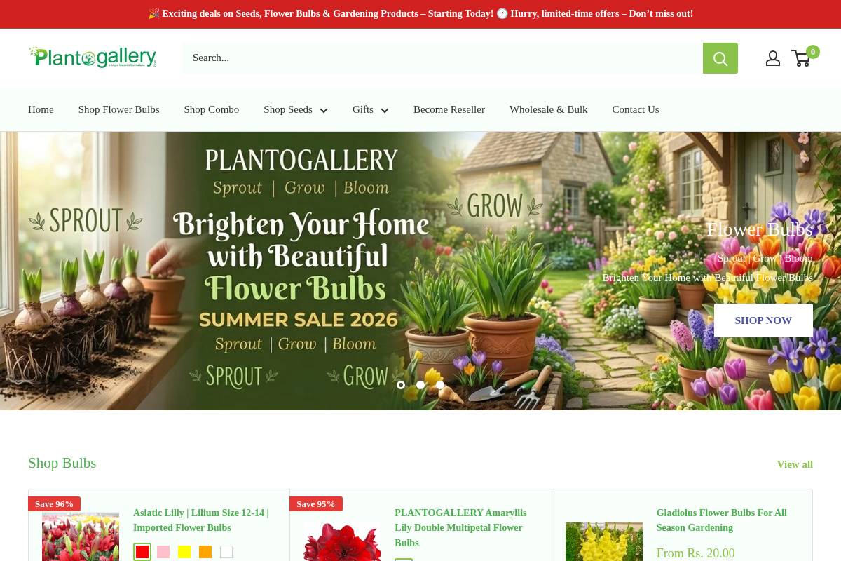 plantogallery.com homepage screenshot