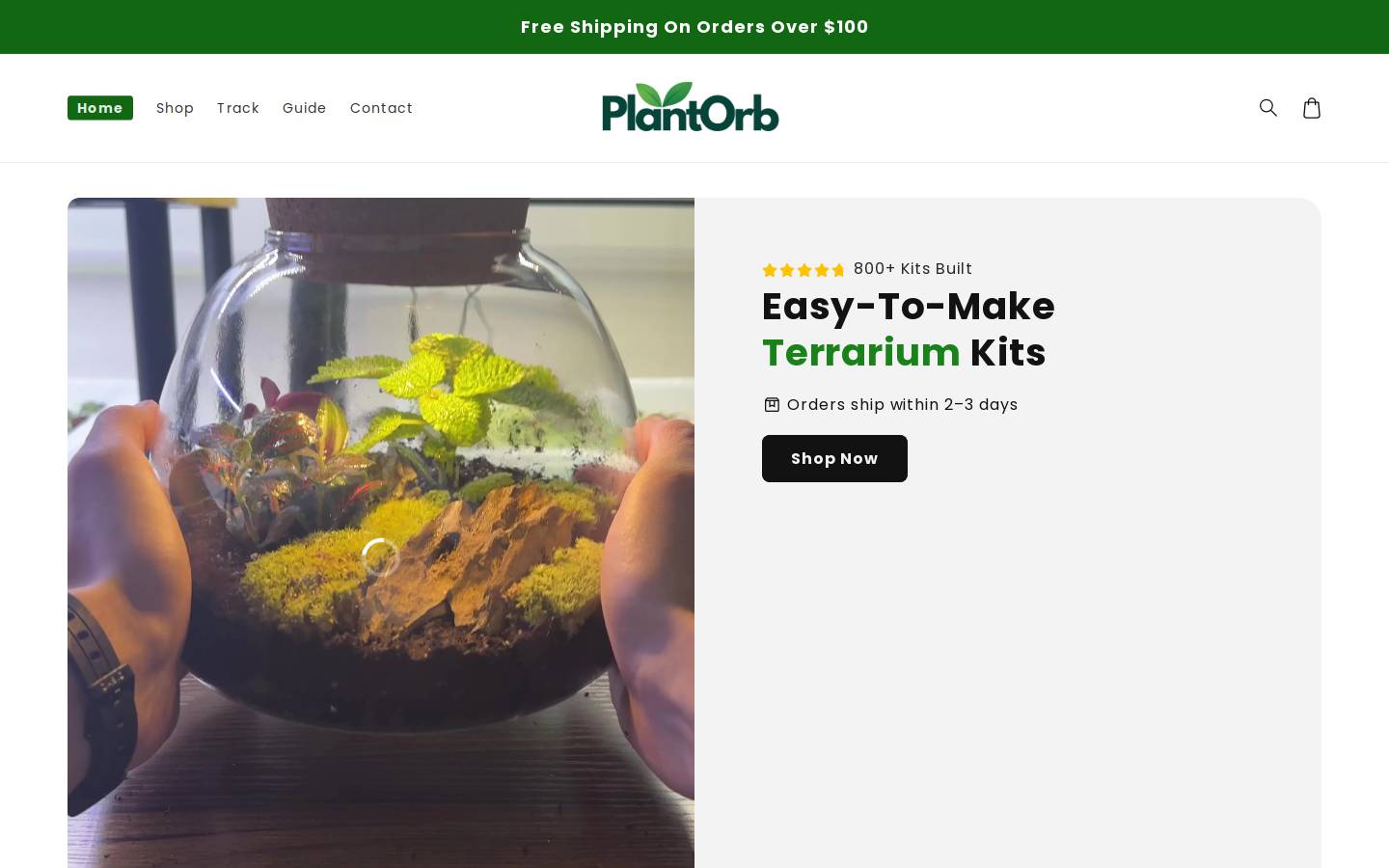 Plantorb homepage screenshot