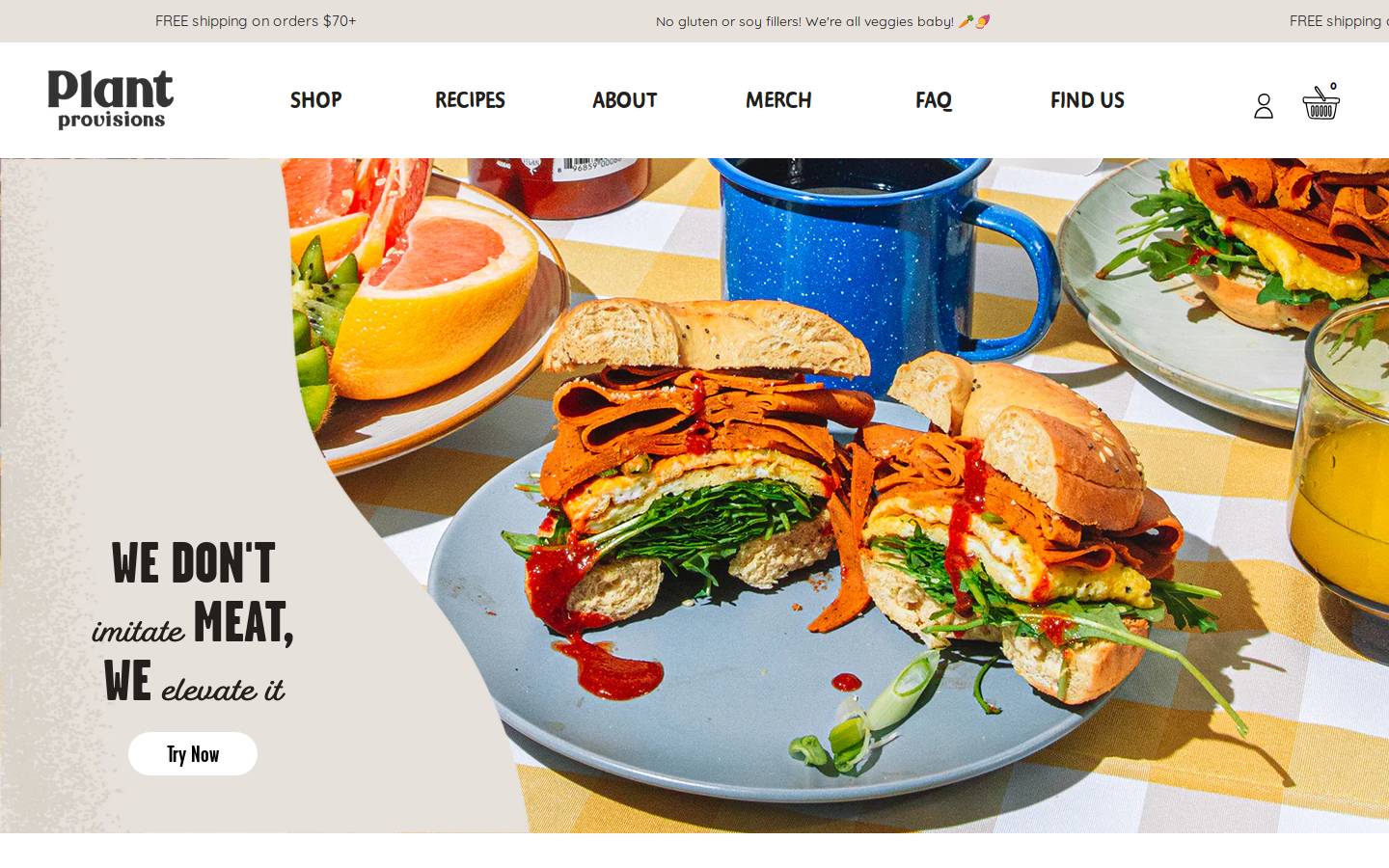 plantprovisions.com homepage screenshot