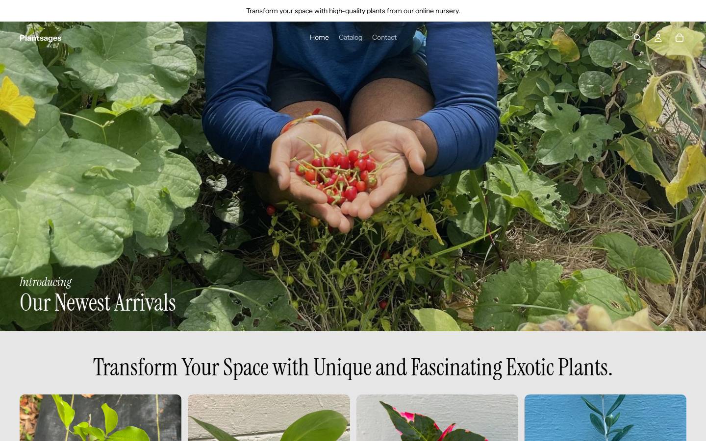 plantsages.com homepage screenshot