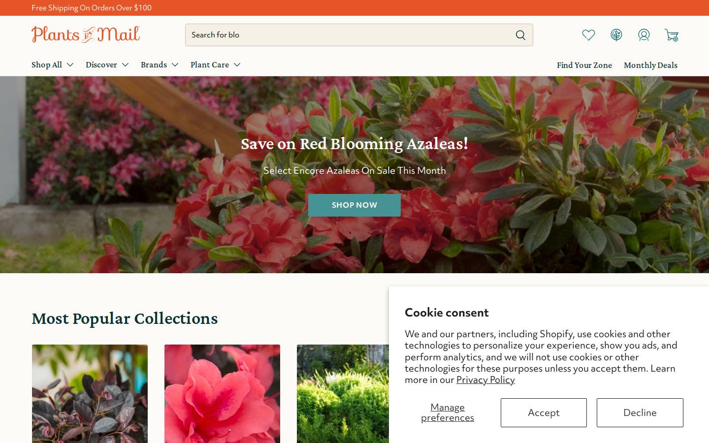 plantsbymail homepage screenshot