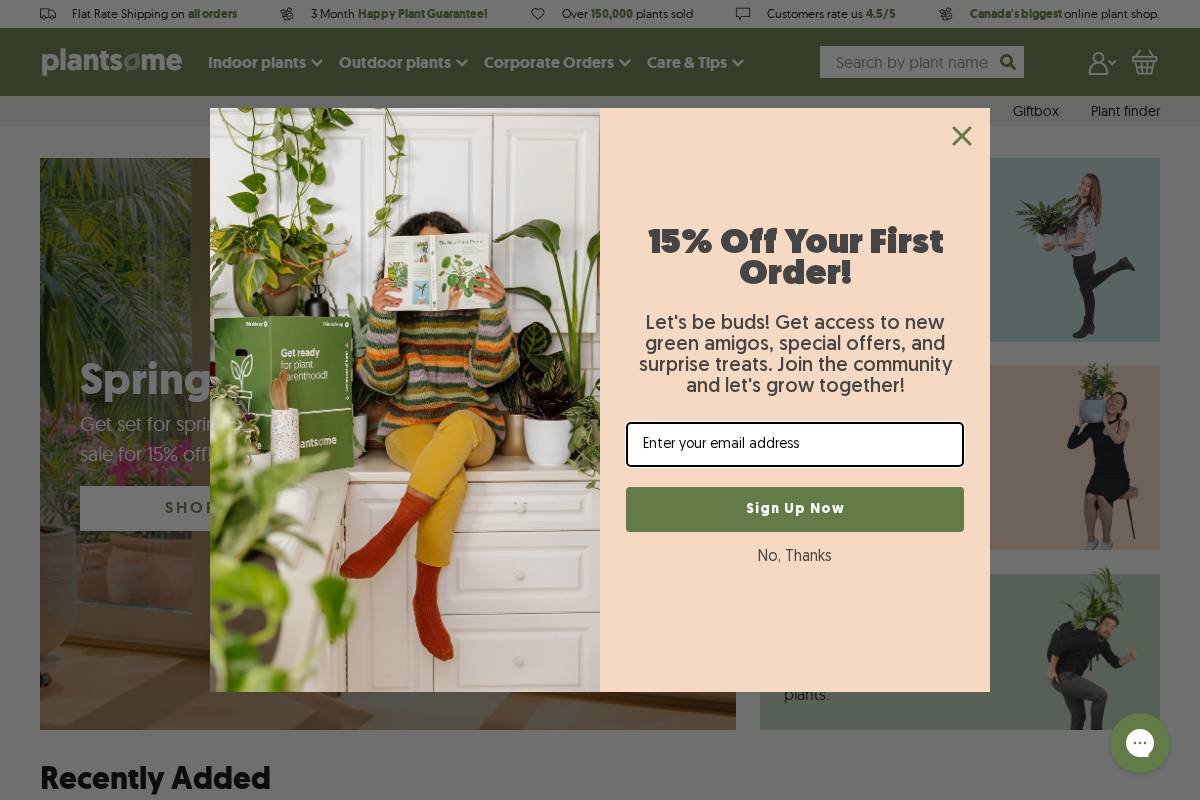 Plantsome Canada homepage screenshot