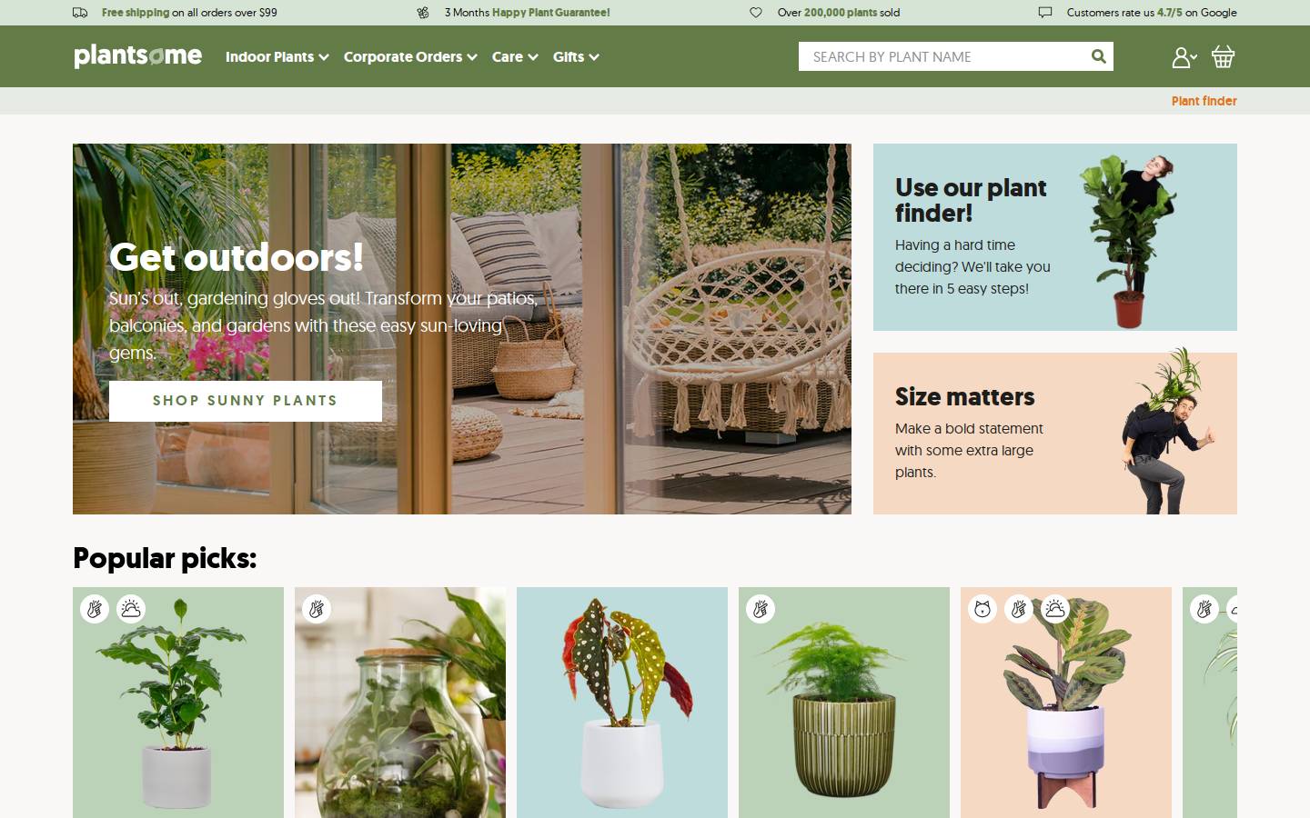 plantsome.com homepage screenshot