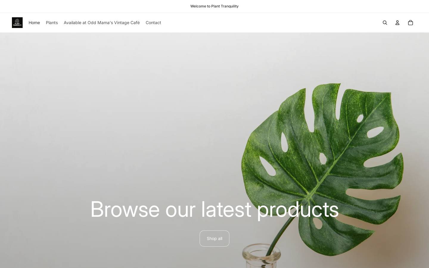 planttranquility.com homepage screenshot