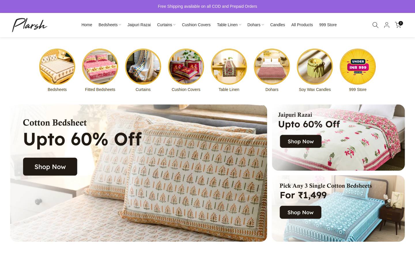 plarsh.com homepage screenshot