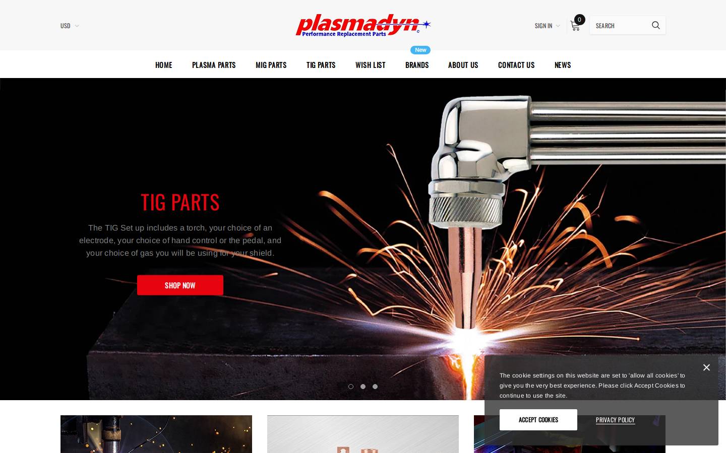 plasmadyn.com homepage screenshot