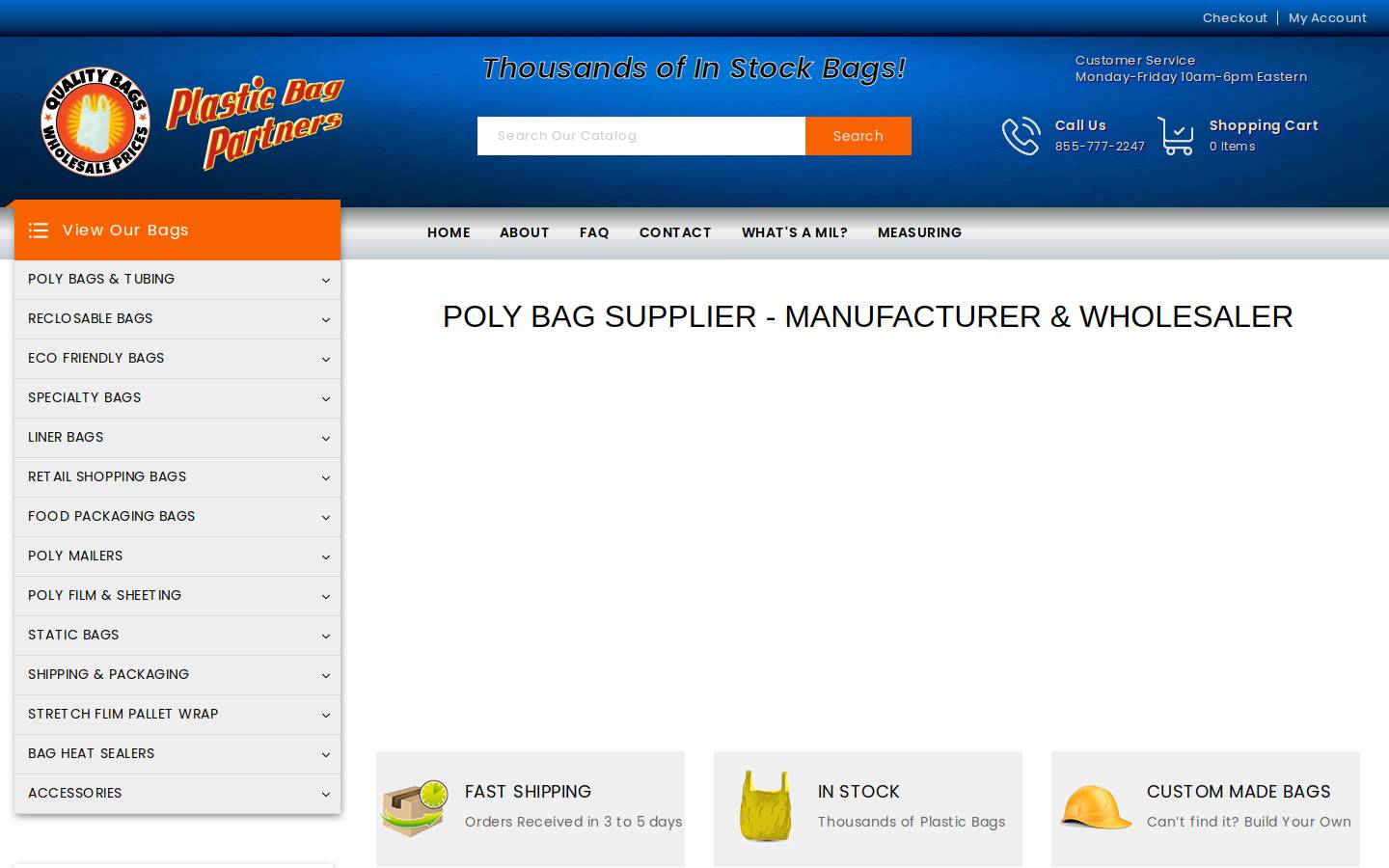 Plastic Bag Partners homepage screenshot