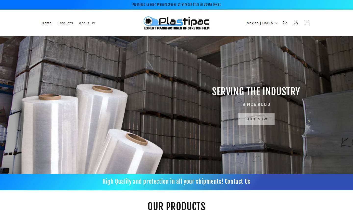 plastipacusa.com homepage screenshot